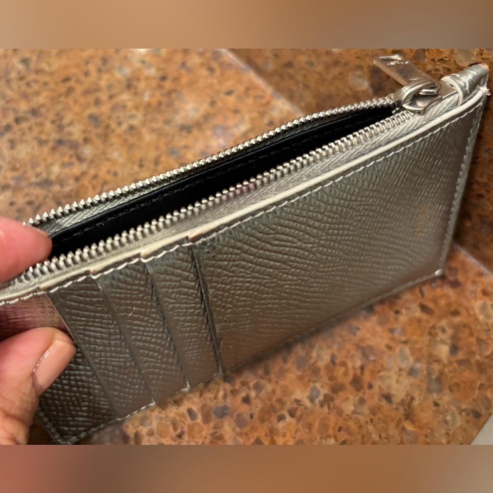 Celine Compact Zipped Cardholder Wallet Silver - Picture 8 of 10